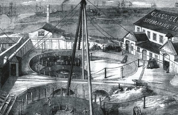 Historical drawing of Modern Wharf site