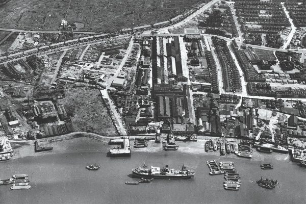 Historical photo of Modern Wharf site